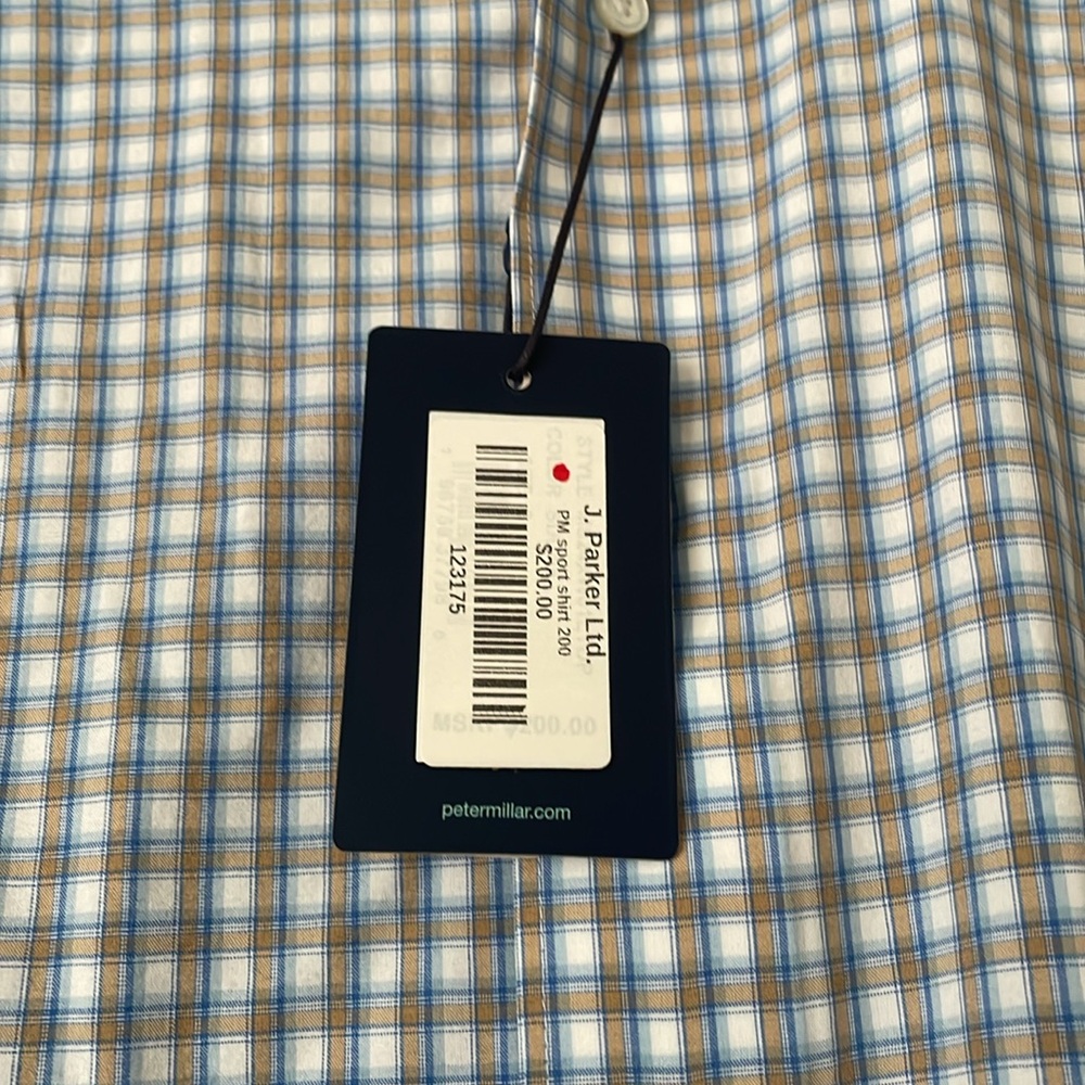 NWT Peter Millar Crowd Crafted Tailored Fit Sport Shirt - Picture 3 of 6